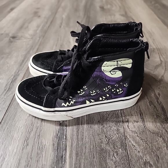 Vans Sk8 Hi Zip Back The Nightmare Before Christmas Kids Sz 13 - Picture 3 of 8